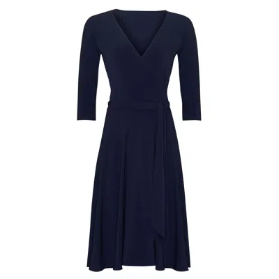 Sacha Drake Women's Blue Reverse Wrap Dress In Navy