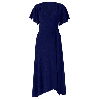 Sacha Drake Women's Blue Stargaze Wrap Midi In Sapphire