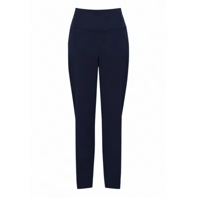 Sacha Drake Women's Blue Tapered Leg Stretch Pant In Navy
