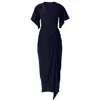 Sacha Drake Women's Blue The Emporium Maxi In Navy Lurex In Blue