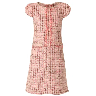 Sacha Drake Women's Celestine Shift Dress In Pink White Tweed