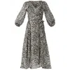 Sacha Drake Women's Cloudland Wrap Dress In Black White Spot In Black