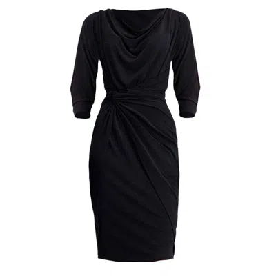 Sacha Drake Women's Cowl Tie Drape Dress In Black