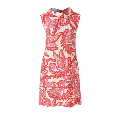 Sacha Drake Women's Danae Shift Dress In Pink Red Cream In Multi