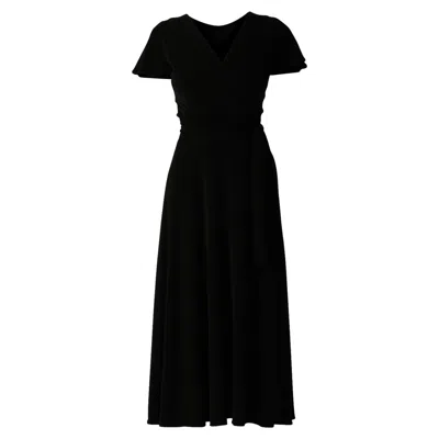 Sacha Drake Women's Flute Sleeve Reverse Wrap In Black