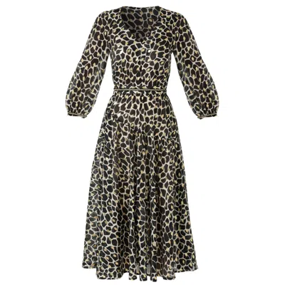 Sacha Drake Women's Hastings Dress In Black Ivory Gold In Multi