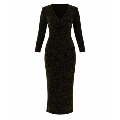 Sacha Drake Women's Lenora Midi Dress In Black Gold