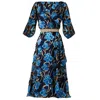 Sacha Drake Women's Linnee Wrap Midi Dress In Blue Iris In Blue