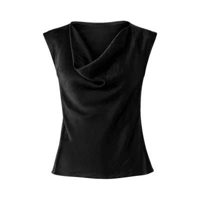Sacha Drake Women's Luxe Cowl Bias Top In Black