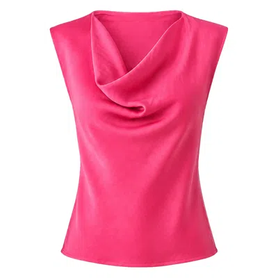 Sacha Drake Women's Luxe Cowl Bias Top In Pink In Multi