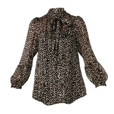 Sacha Drake Women's Moonlit Confetti Blouse In Black/yellow