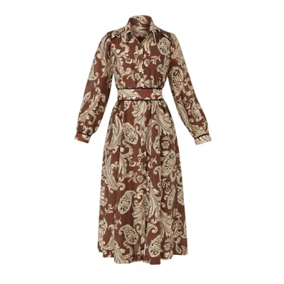 Sacha Drake Women's Neutrals Vanessa Shirtmaker Dress In In Multi