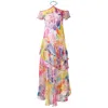 Sacha Drake Women's Paradise Tanager Dress In Orange/pink/purple/yellow