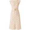 Sacha Drake Women's Petal Pathway Dress In Ivory Peach Tweed In Orange/white