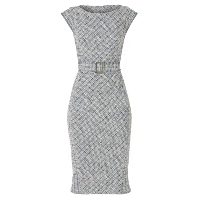 Sacha Drake Women's Phoebe Dress In Blue Tweed