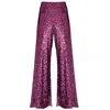 Sacha Drake Women's Pink / Purple Sequin Palazzo Pant In Pink Multi