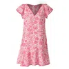 Sacha Drake Women's Pink / White Amelie Shift Dress In Pink Floral In Multi