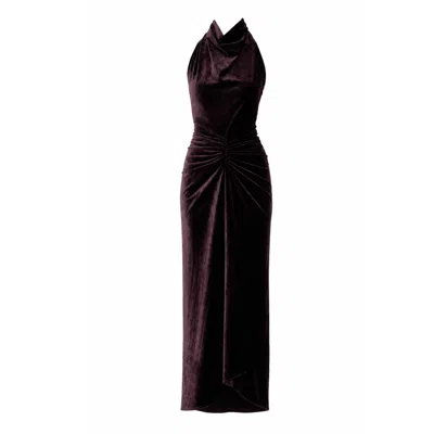 Sacha Drake Women's Purple Lavish Cowl Dress In Amethyst In Burgundy