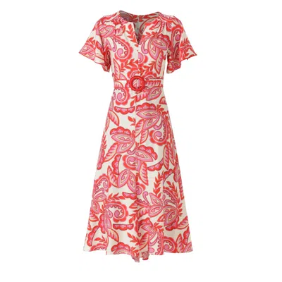 Sacha Drake Women's Raffaela Dress In Pink Cream Red In Brown