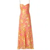Sacha Drake Women's Rose Gold Peach Pheasant Dress In Rose Gold
