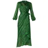 Sacha Drake Women's Savoir Midi Wrap Dress In Navy Green