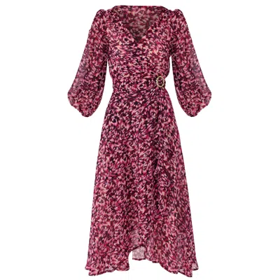 Sacha Drake Women's Zora Wrap Dress In Pink Feather