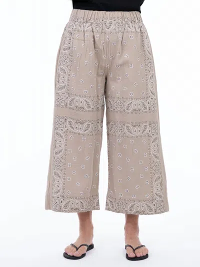 Sacha London Bandana Crop Pant In Beige In Neutral