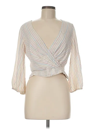 Pre-owned Sachin & Babi 3/4 Sleeve Blouse In Ivory