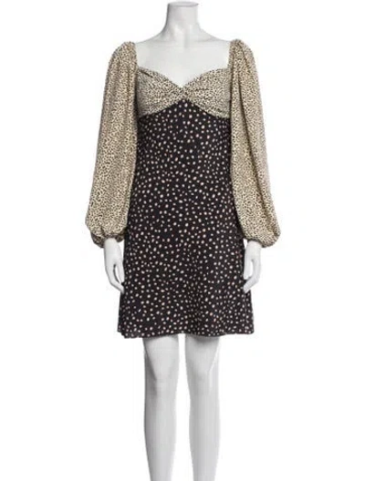 Pre-owned Sachin & Babi Animal Print Mini Dress In Blue