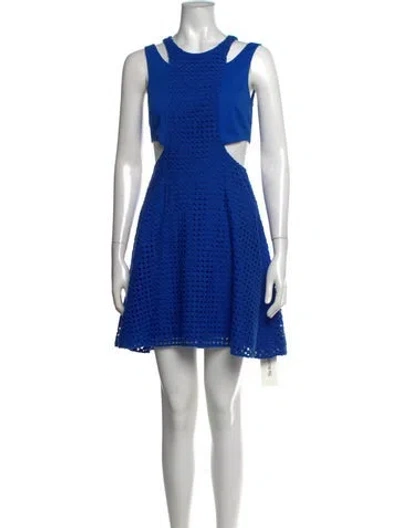 Pre-owned Sachin & Babi Asymmetrical Mini Dress In Blue