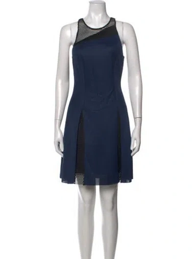 Pre-owned Sachin & Babi Asymmetrical Mini Dress W/ Tags In Blue