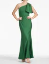 Sachin & Babi Aubrey One-shoulder Satin Charmeuse Gown
