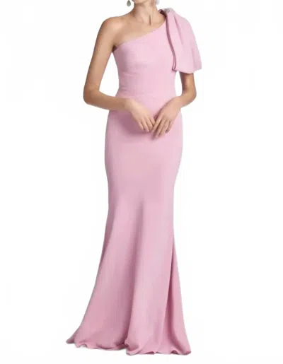Sachin & Babi Aubrey One-shoulder Gown In Mauve In Pink
