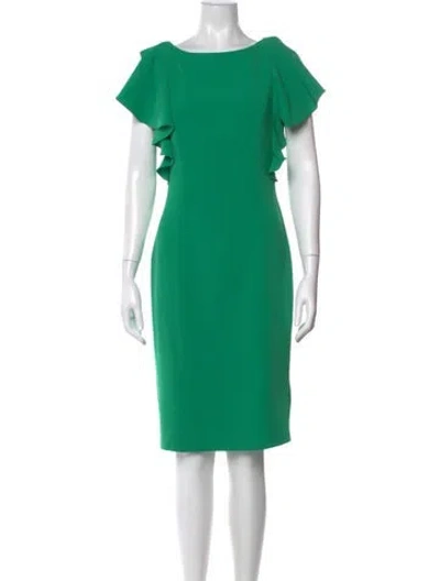Pre-owned Sachin & Babi Bateau Neckline Long Dress In Green