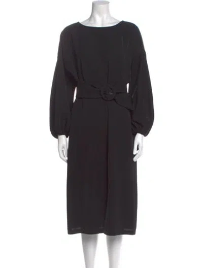 Pre-owned Sachin & Babi Bateau Neckline Midi Length Dress In Gray