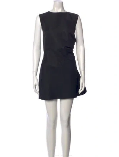 Pre-owned Sachin & Babi Bateau Neckline Mini Dress In Black