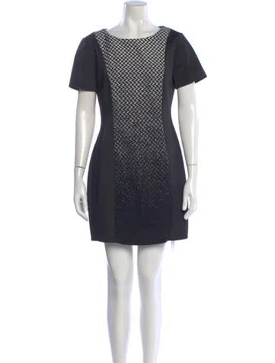 Pre-owned Sachin & Babi Bateau Neckline Mini Dress In Blue