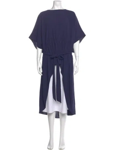 Pre-owned Sachin & Babi Bateau Neckline Short Sleeve Top In Blue