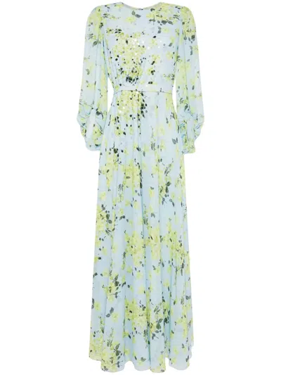 SACHIN & BABI BIANCA CHIFFON GOWN