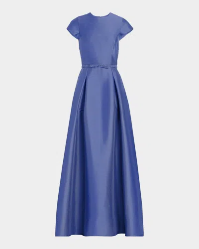 Sachin & Babi Blythe Embellished Mikado Gown In Transparent