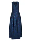 Sachin & Babi Brooke V-neck Floral Maxi Dress In Blue