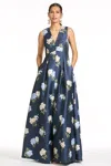 Sachin & Babi Brooklynne Gown In Blue