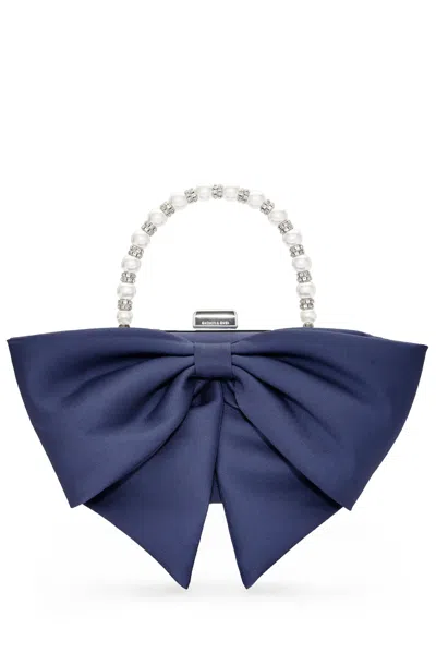 Sachin & Babi Bubbly Navy Blue Mikado Evening Clutch Bag In Night Sky