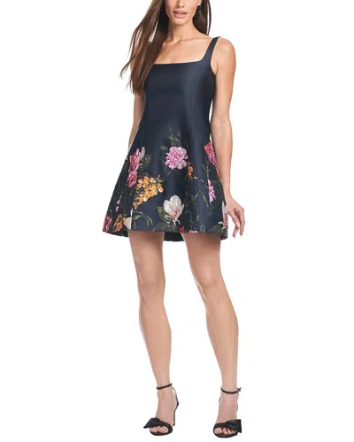 Sachin & Babi Caroline Floral Print Minidress In Dark Midnight Garden