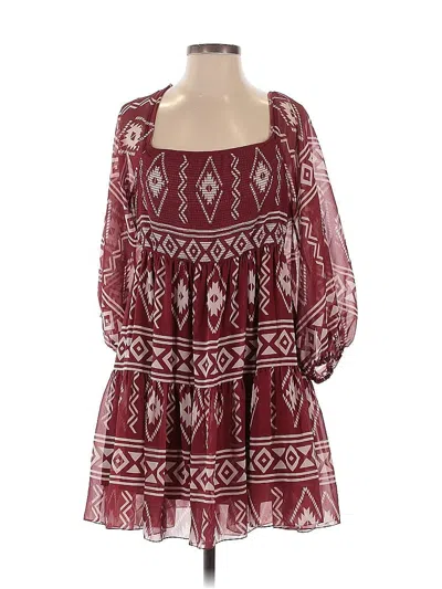 Pre-owned Sachin & Babi Casual Dress In Burgundy