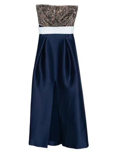 Sachin & Babi Colette Abendkleid In Blue