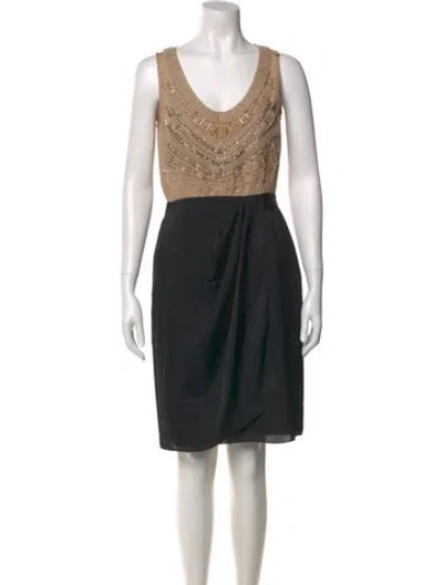 Pre-owned Sachin & Babi Colorblock Pattern Knee-length Dress