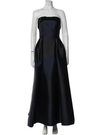 Pre-owned Sachin & Babi Colorblock Pattern Long Dress In Blue