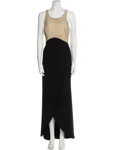 Pre-owned Sachin & Babi Colorblock Pattern Long Dress In Multi