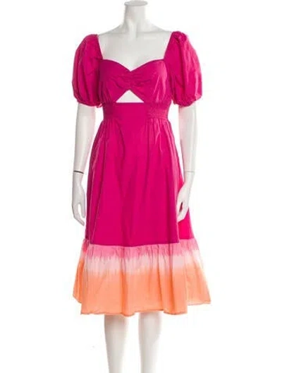 Pre-owned Sachin & Babi Colorblock Pattern Midi Length Dress In Pink